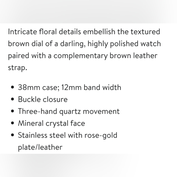 Olivia Burton Lace Detail Brown & Rose Gold Watch - Picture 8 of 10